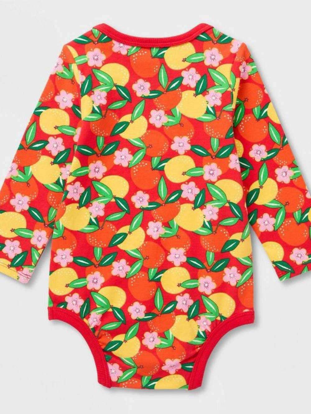 Citrus Floral Long-Sleeve Baby Bodysuit Lunar New Year by Target
